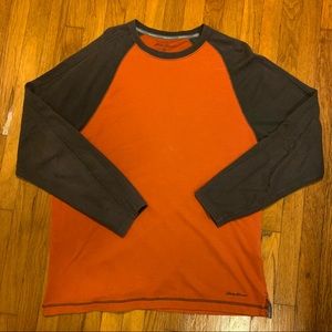 Eddie Bauer Long Sleeve Raglan Shirt Size Medium